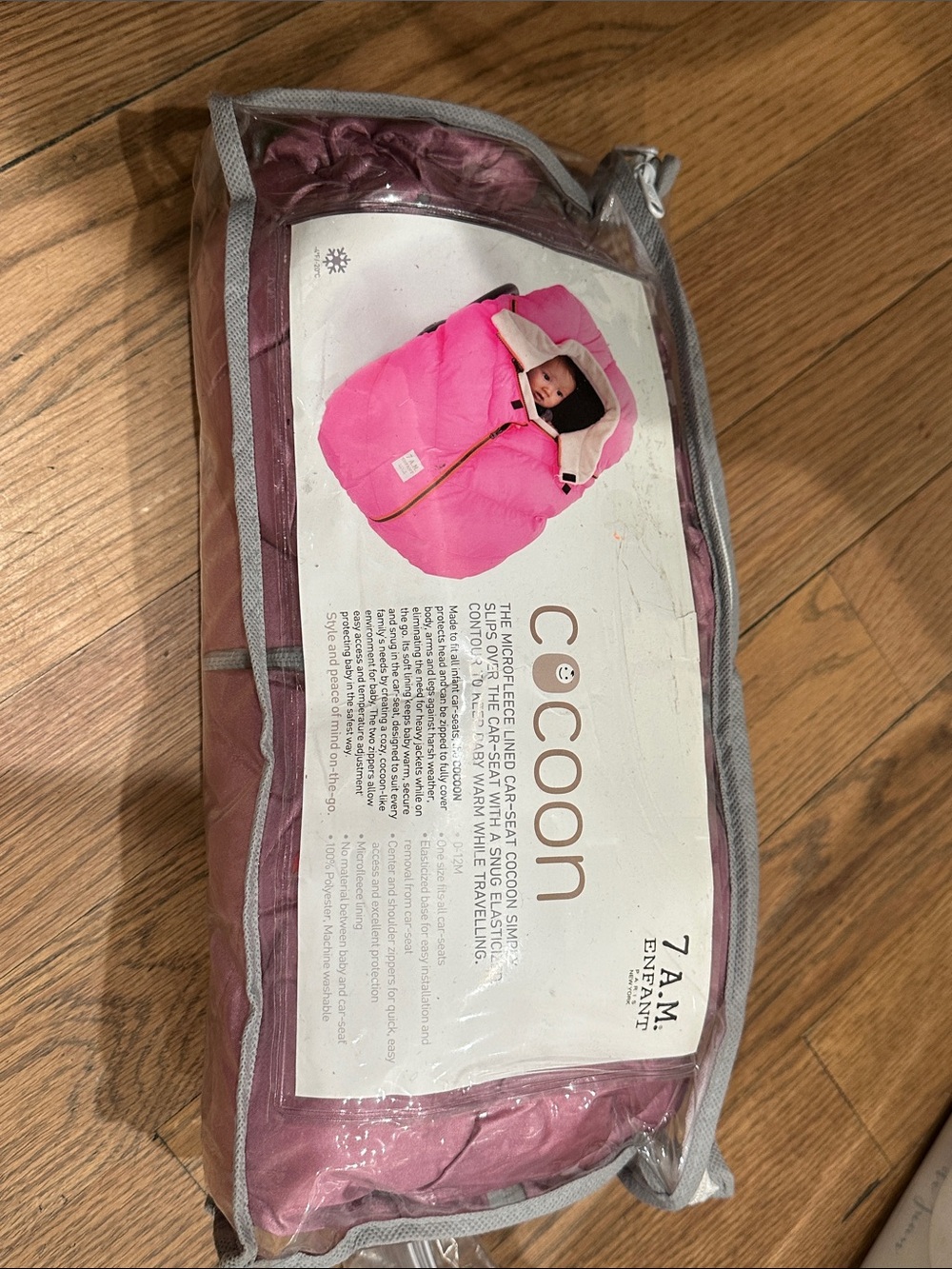 7am Enfant Cocoon Baby car seat Footmuff - Pink